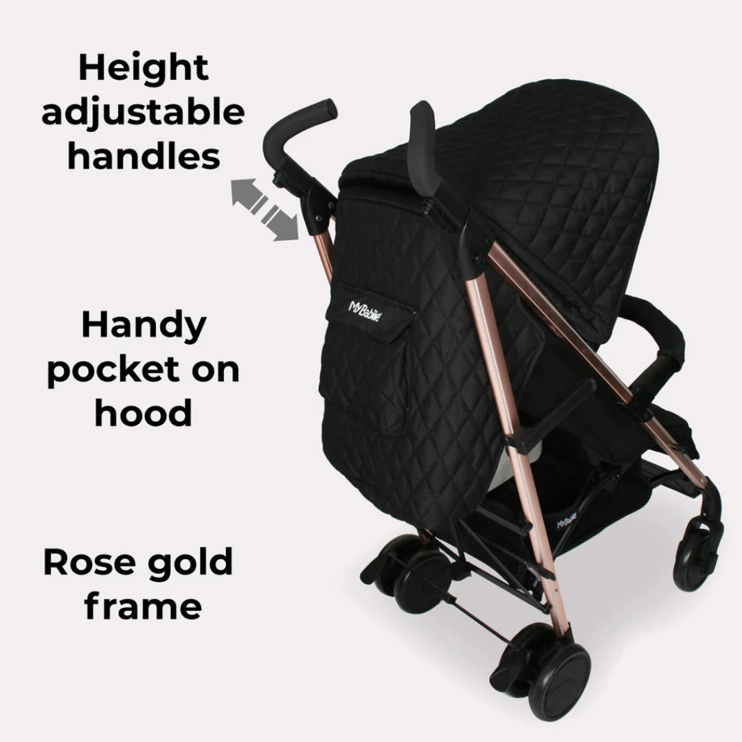 My Babiie MB51 PLUS Stroller - Quilted Black