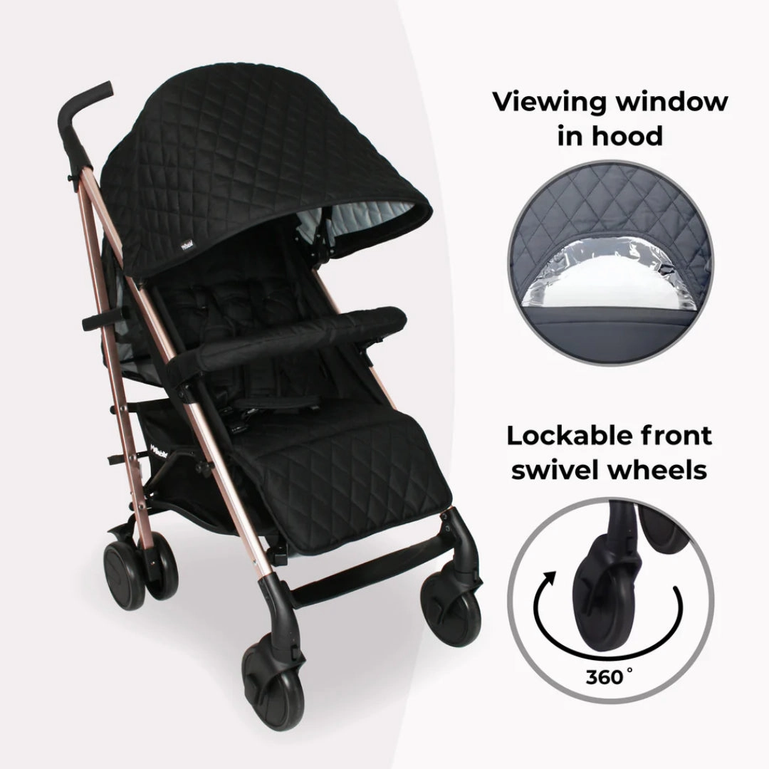 My Babiie MB51 PLUS Stroller - Quilted Black