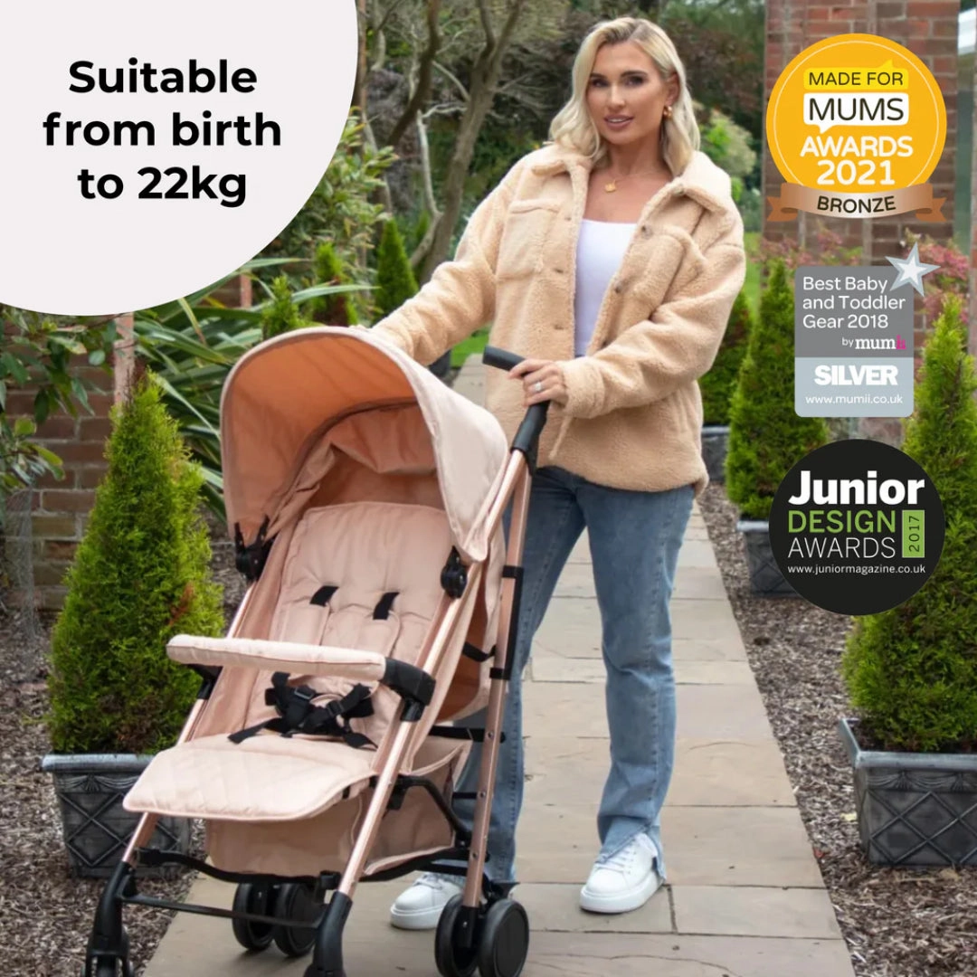 My Babiie MB51 PLUS Stroller - Rose Gold Blush