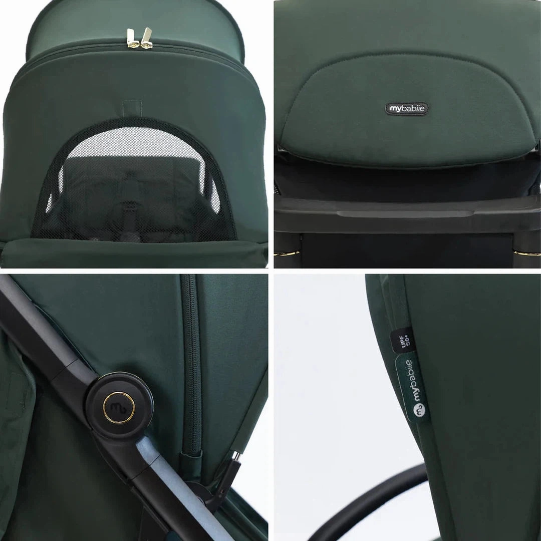 My Babiie MBX7 PLUS Auto-Fold Stroller - Green