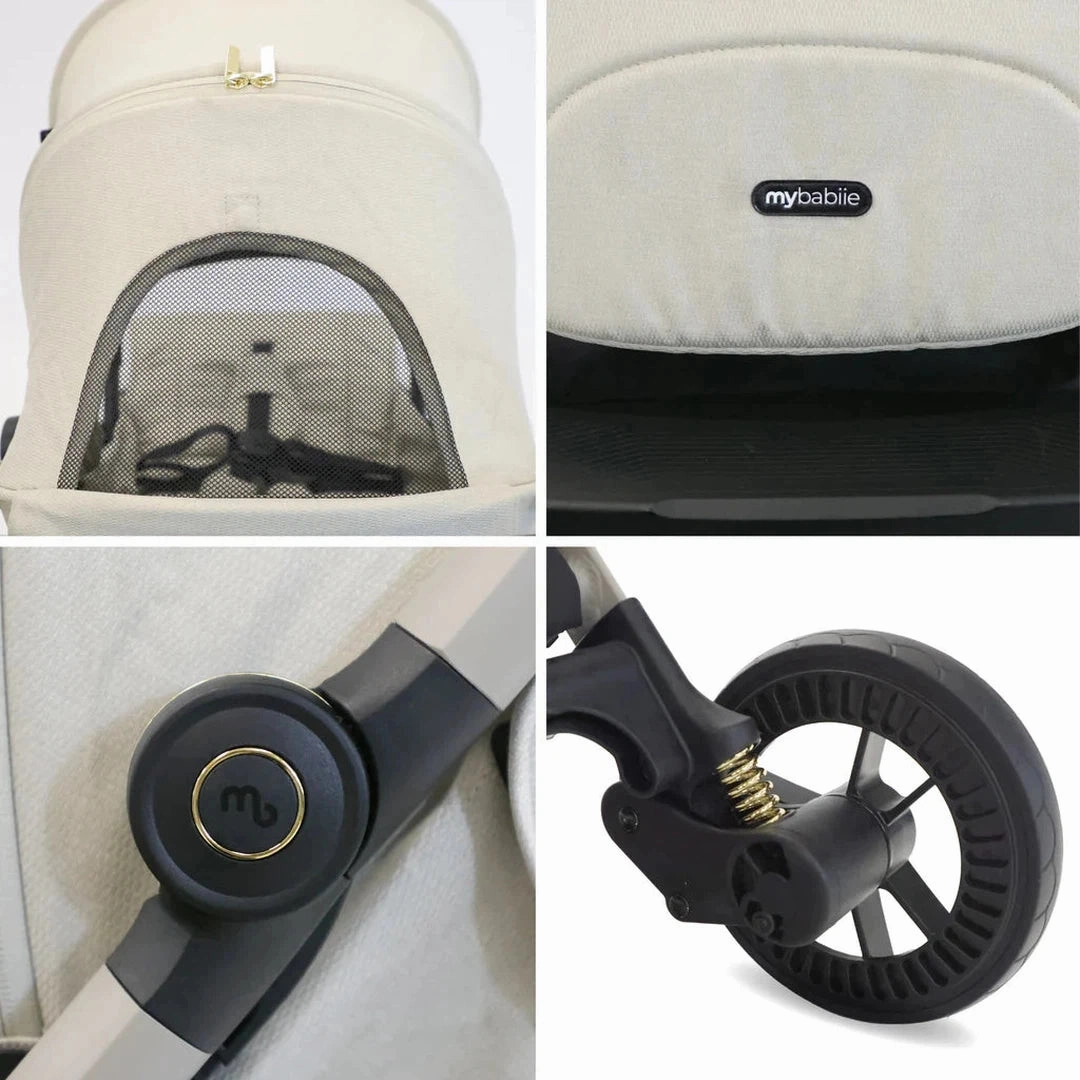 My Babiie MBX7 PLUS Auto-Fold Stroller - Ivory