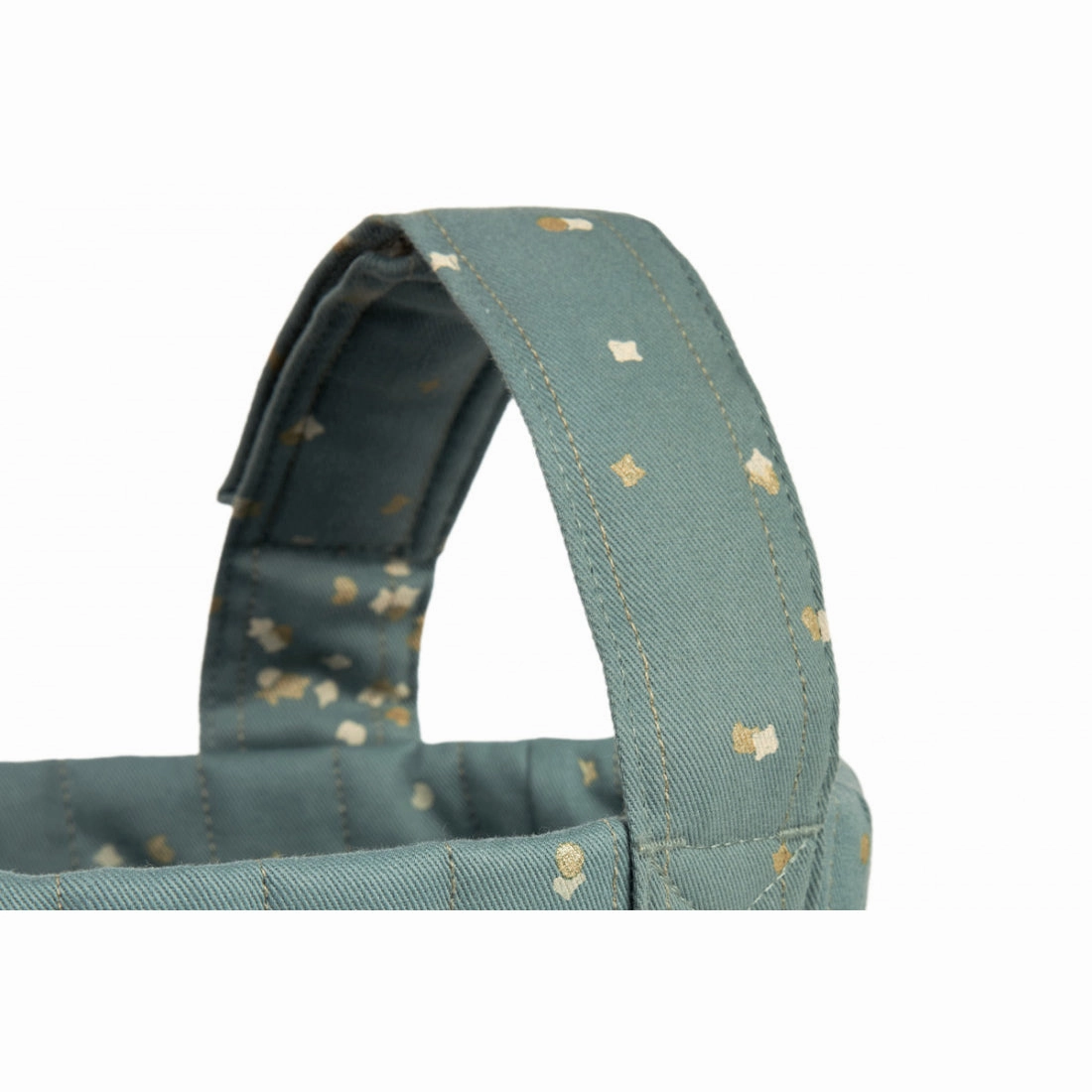 nobodinoz Hyde Park Stroller Organizer Gold Confetti/ Magic Green