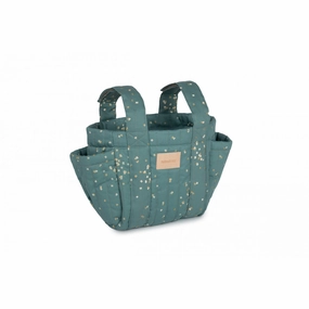 nobodinoz Hyde Park Stroller Organizer Gold Confetti/ Magic Green