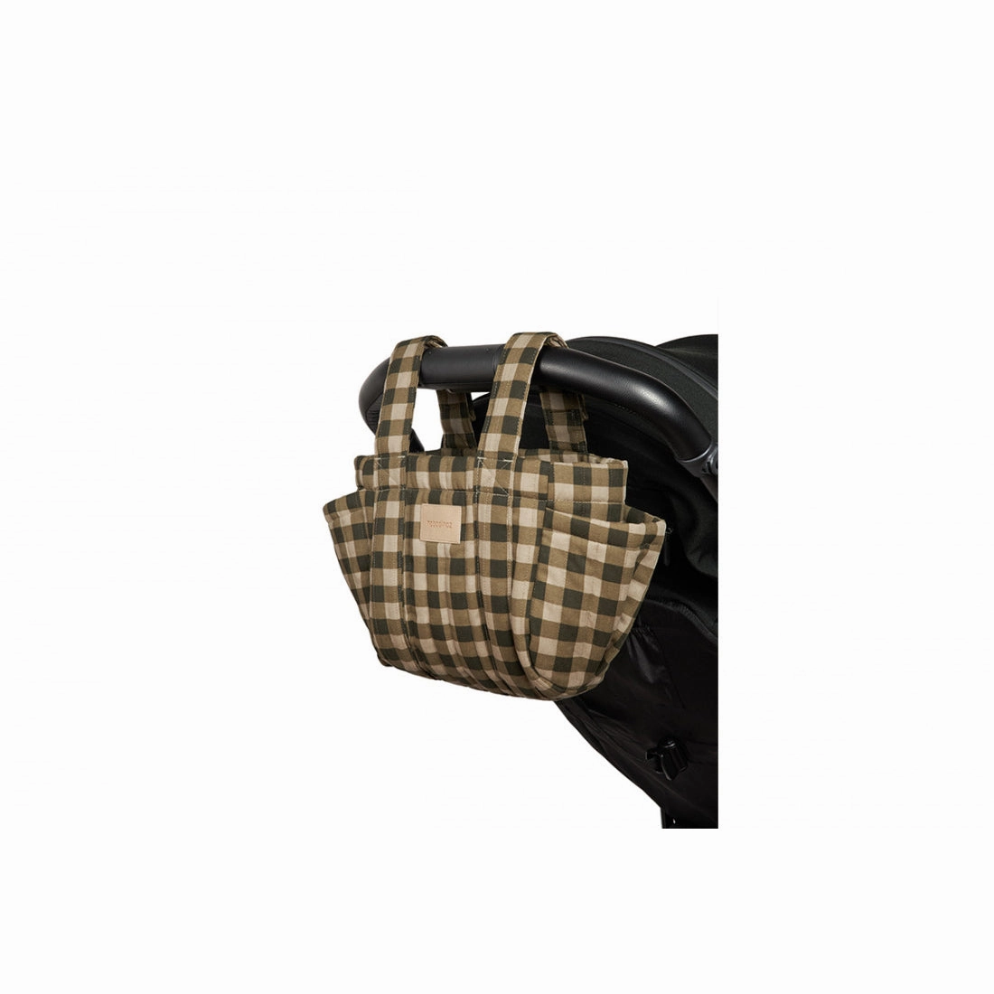 nobodinoz Hyde Park Stroller Organizer Green Checks