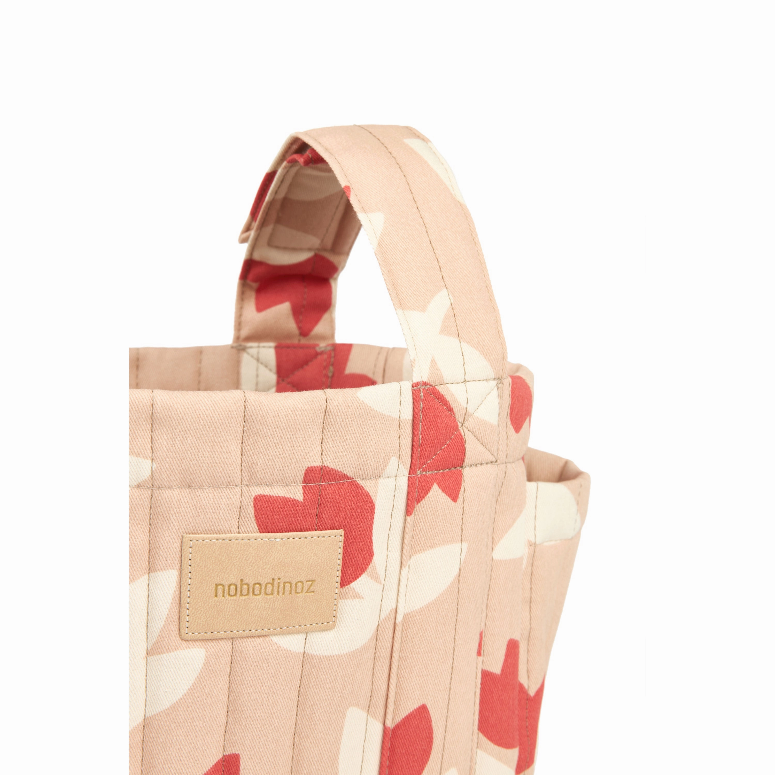 nobodinoz Hyde Park Stroller Organizer Red Tulips