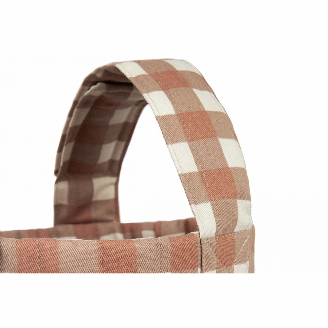 nobodinoz Hyde Park Stroller Organizer Terracotta Checks