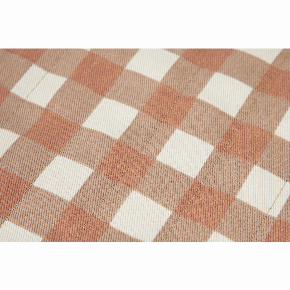 nobodinoz Hyde Park Stroller Organizer Terracotta Checks