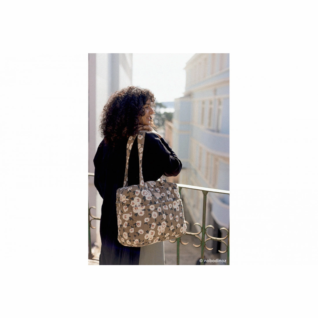 nobodinoz Hyde Park Waterproof Stroller Bag 38x33x16cm Camellia