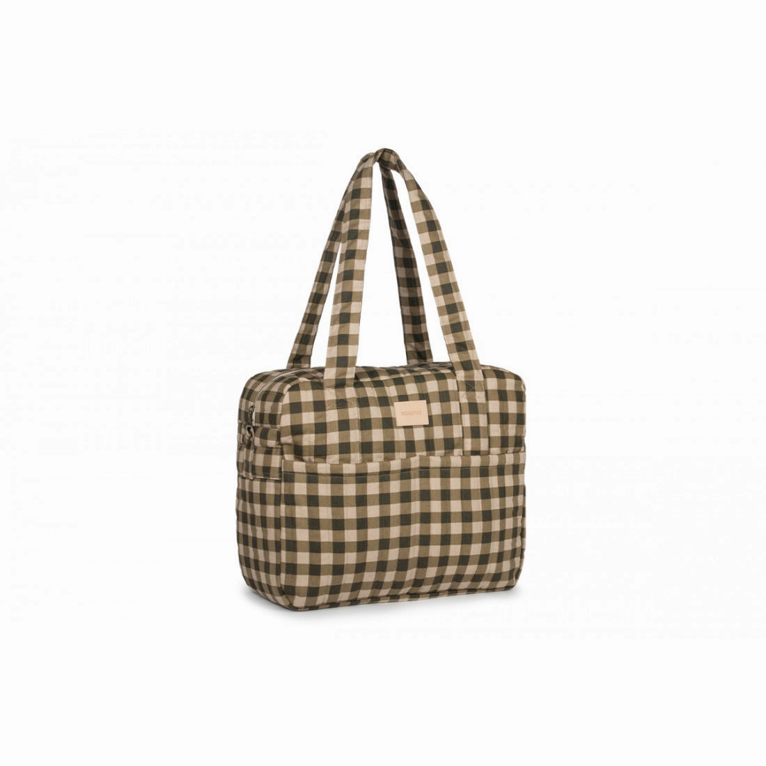 nobodinoz Hyde Park Waterproof Stroller Bag Green Checks