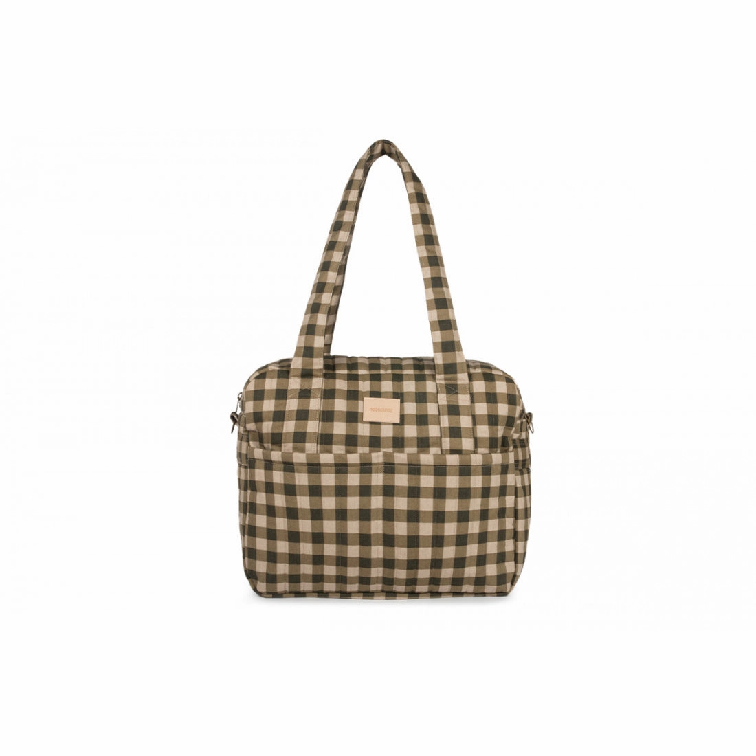 nobodinoz Hyde Park Waterproof Stroller Bag Green Checks