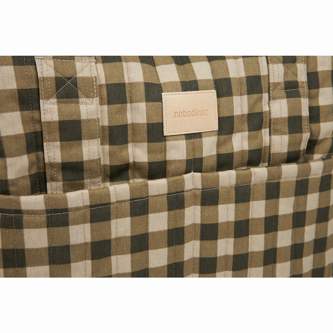 nobodinoz Hyde Park Waterproof Stroller Bag Green Checks