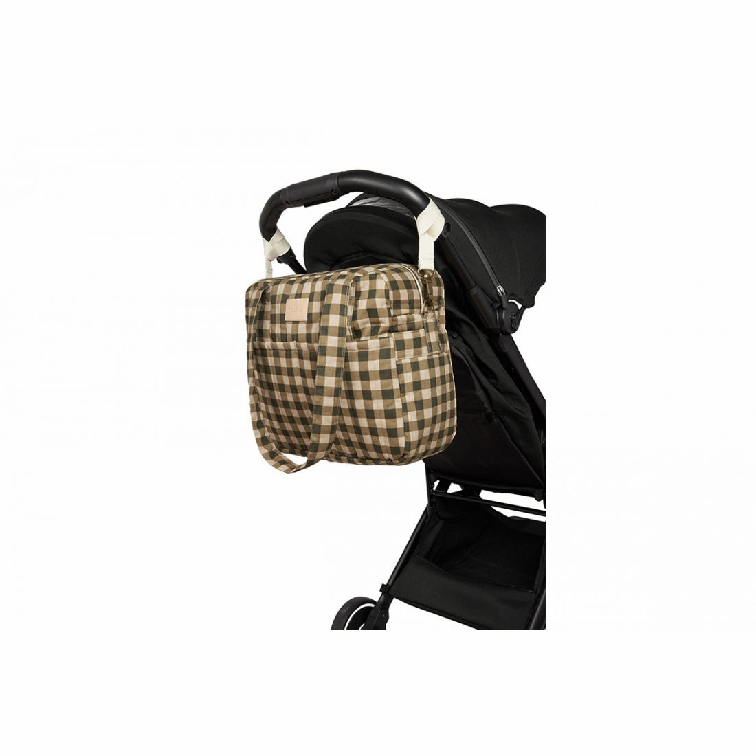 nobodinoz Hyde Park Waterproof Stroller Bag Green Checks