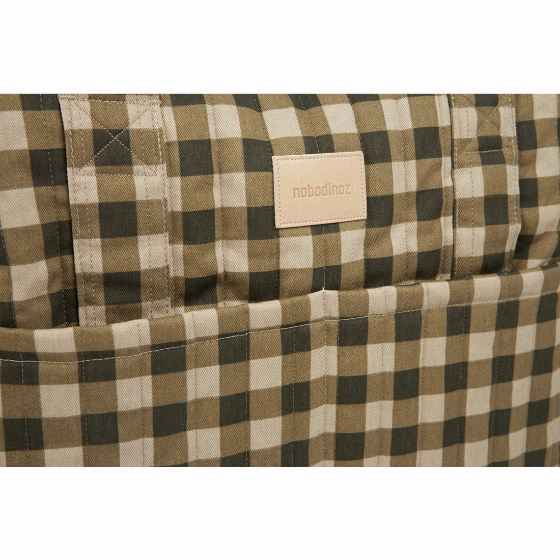 nobodinoz Hyde Park Waterproof Stroller Bag Green Checks