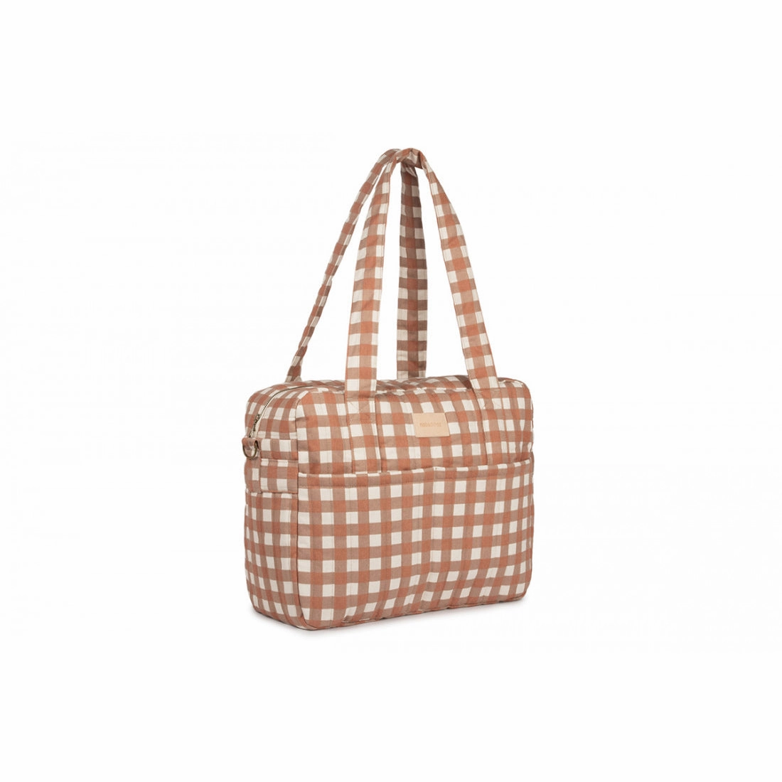nobodinoz Hyde Park Waterproof Stroller Bag Terracotta Checks