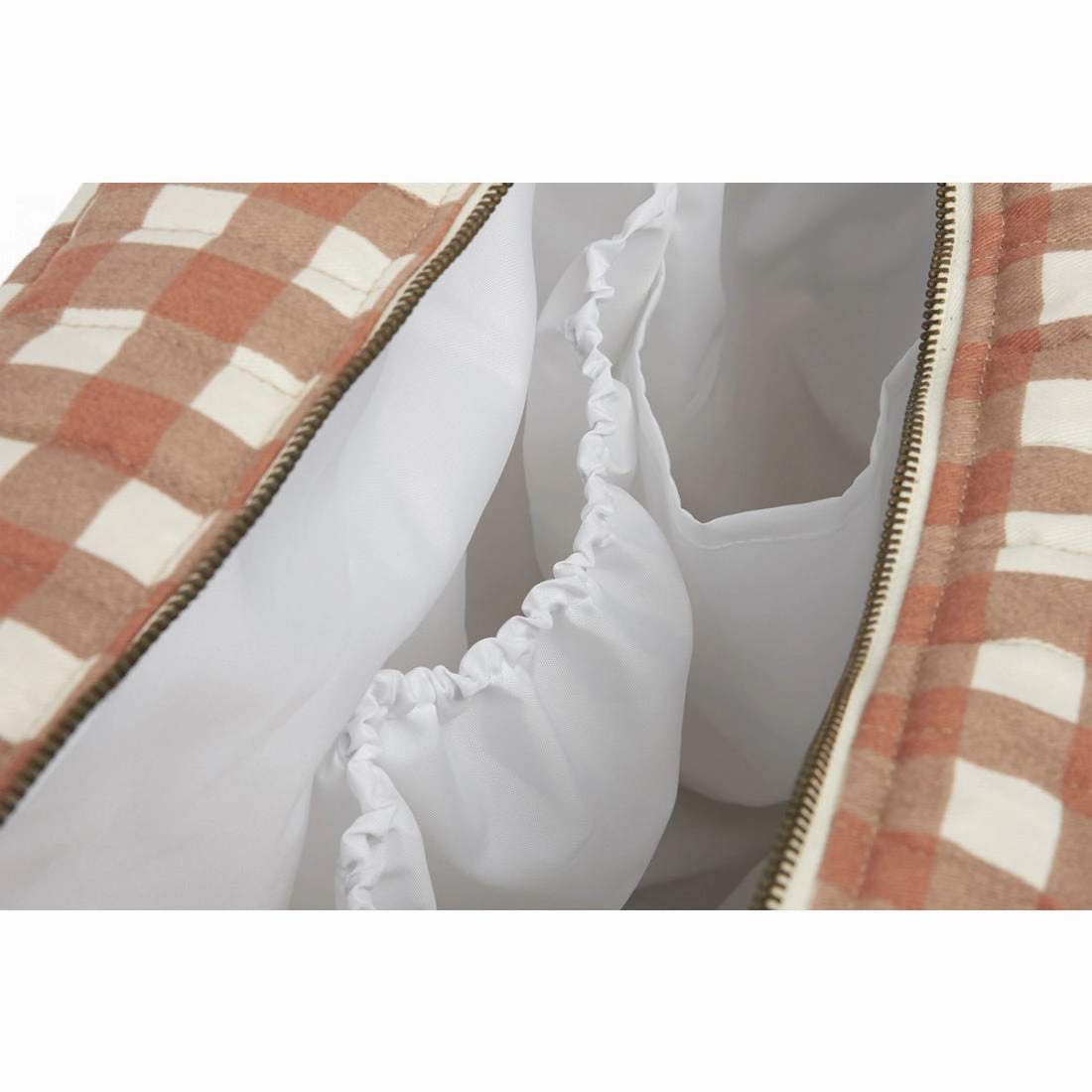 nobodinoz Hyde Park Waterproof Stroller Bag Terracotta Checks