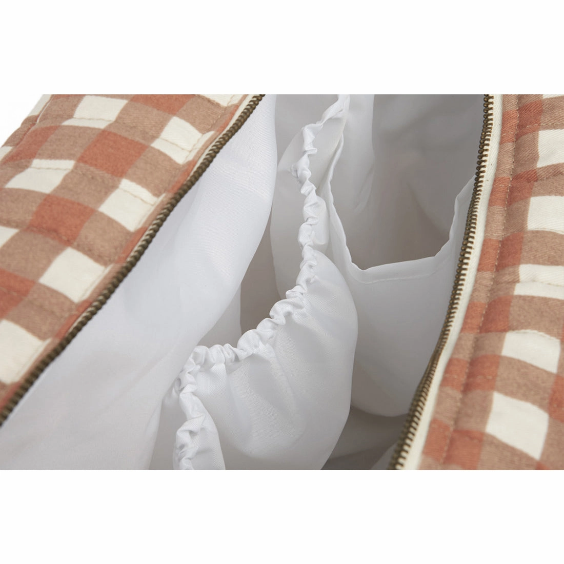 nobodinoz Hyde Park Waterproof Stroller Bag Terracotta Checks