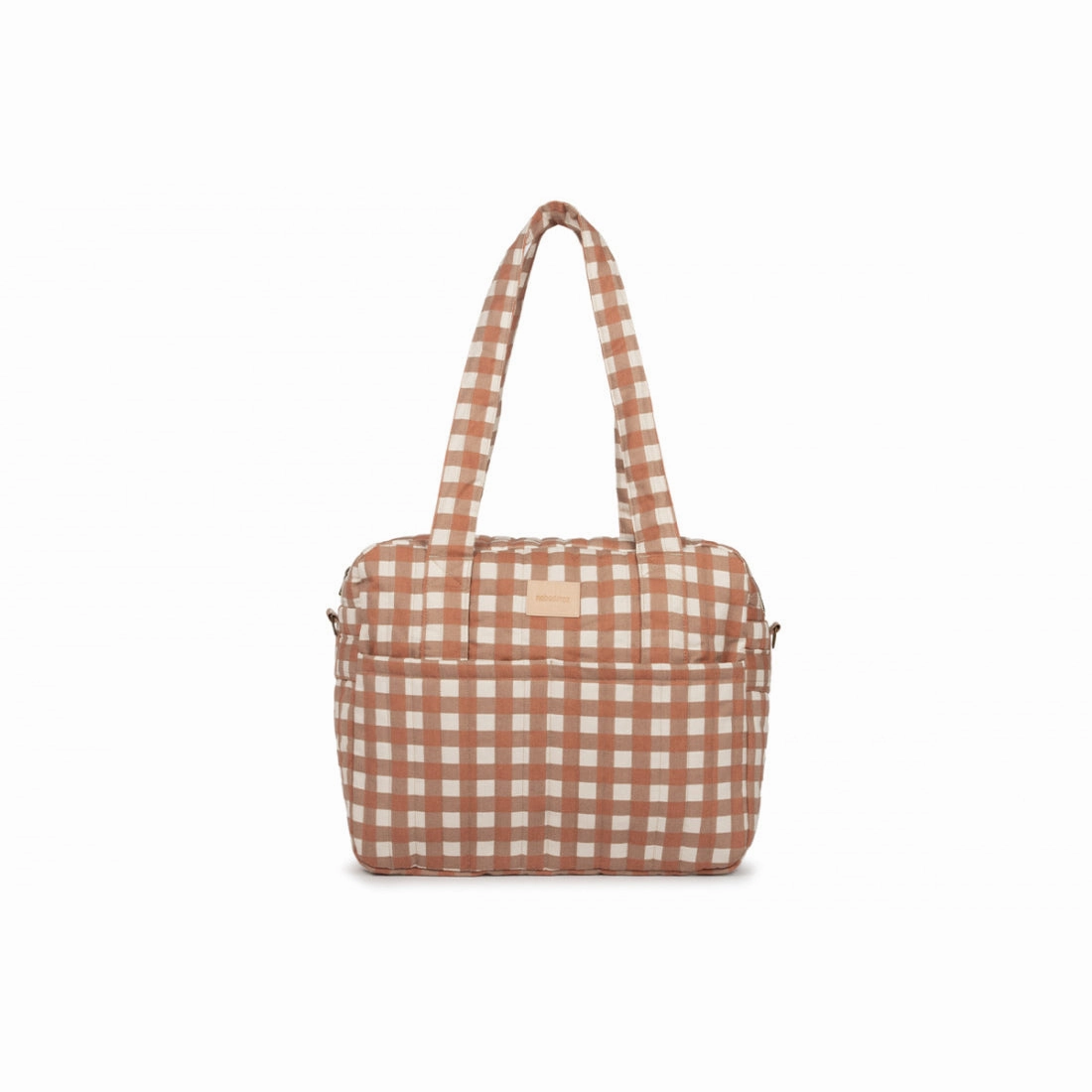 nobodinoz Hyde Park Waterproof Stroller Bag Terracotta Checks