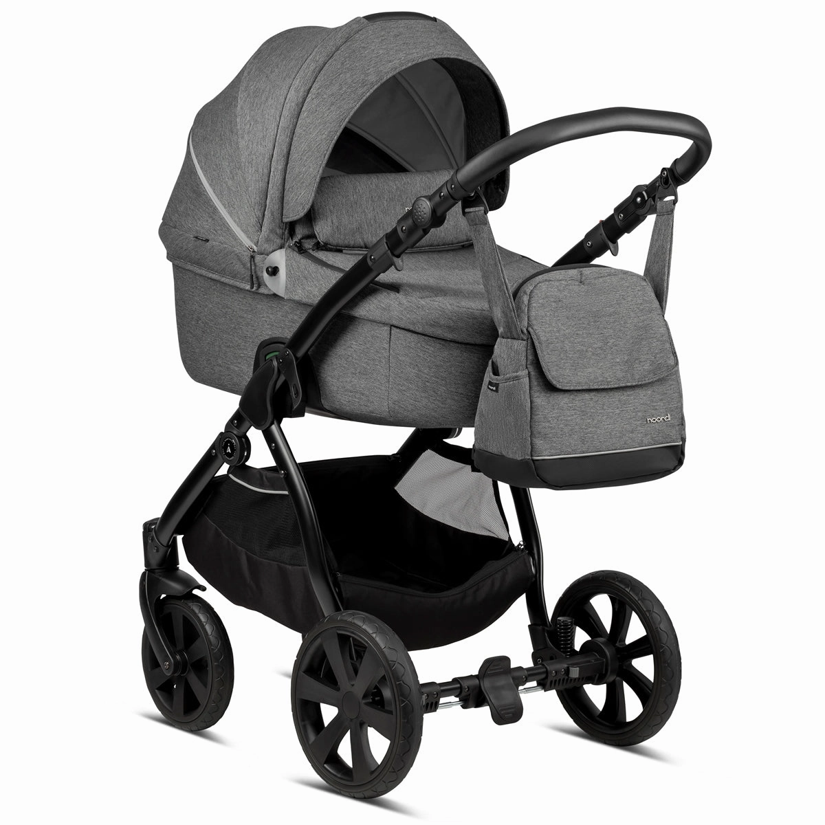 Noordi Fjordi V1 3in1 Essential Starter Travel & Nursery Bundle, Dark Grey