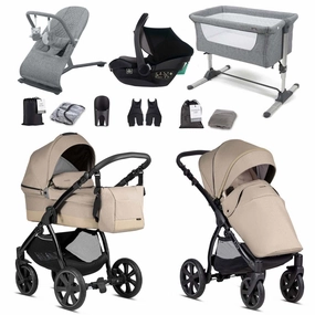 Noordi Sole Go 3in1 Essential Starter Travel & Nursery Bundle, Chateau Grey