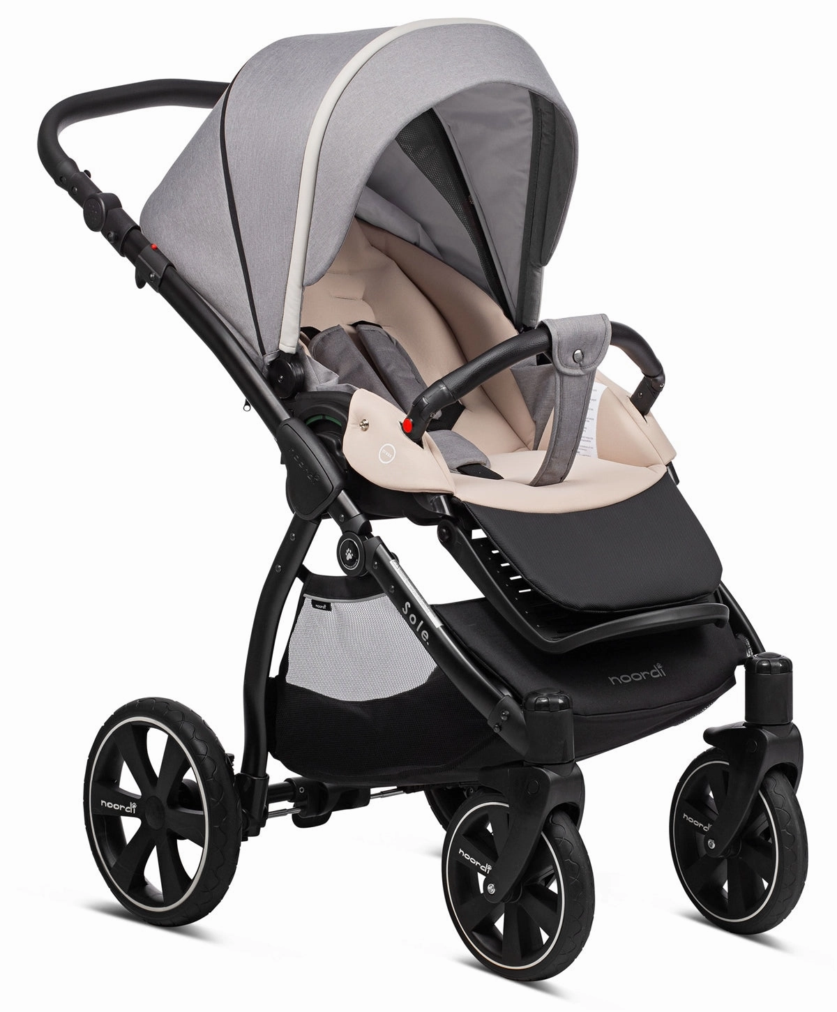 Noordi Sole Go 3in1 Essential Starter Travel & Nursery Bundle, Warm Grey