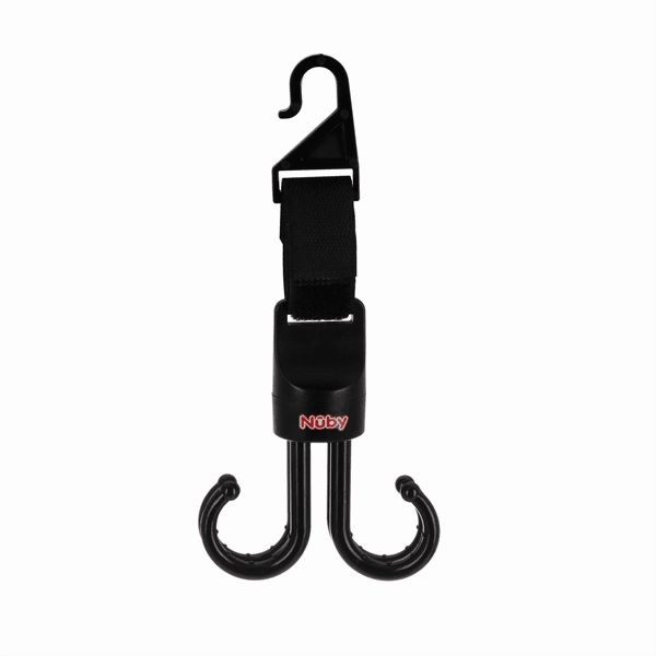 Nuby Deluxe Car Seat & Stroller Hooks Black 2 Pack