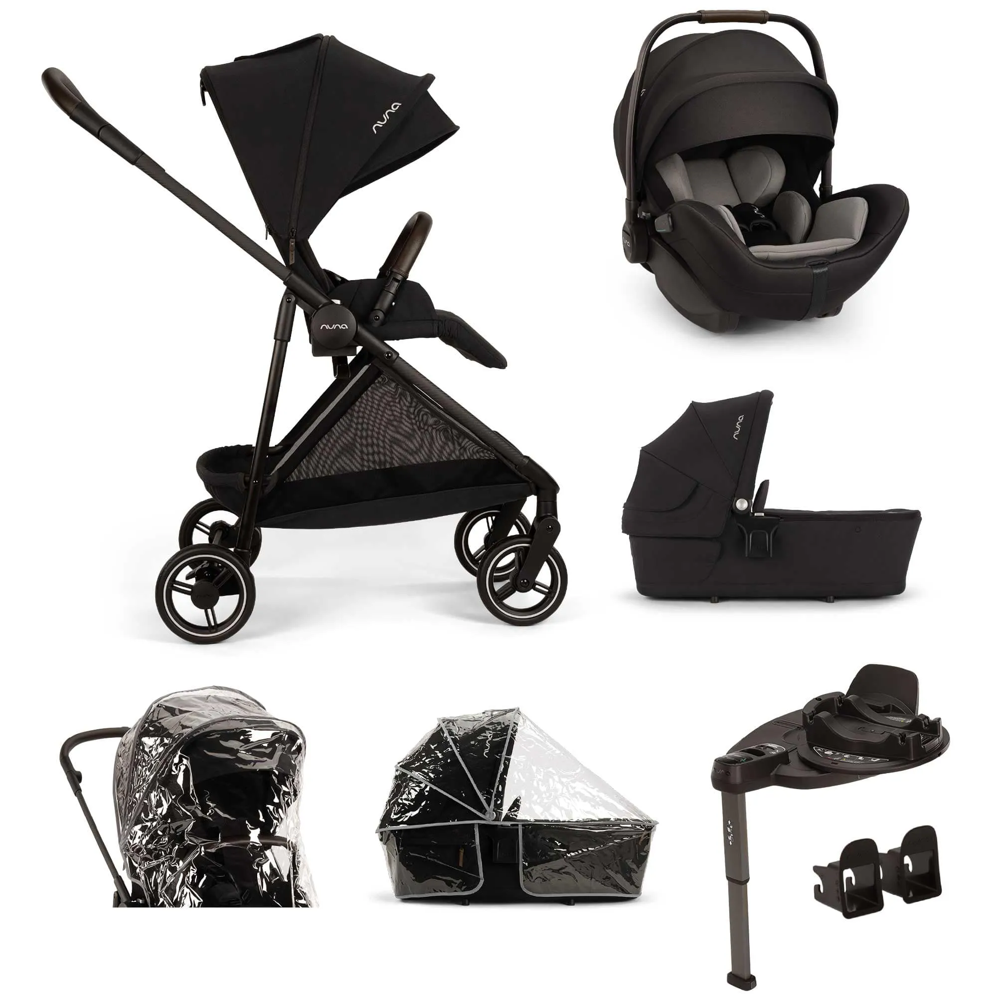 Nuna IXXA Next   ARRA Flex   BASE Curv Bundle - Caviar