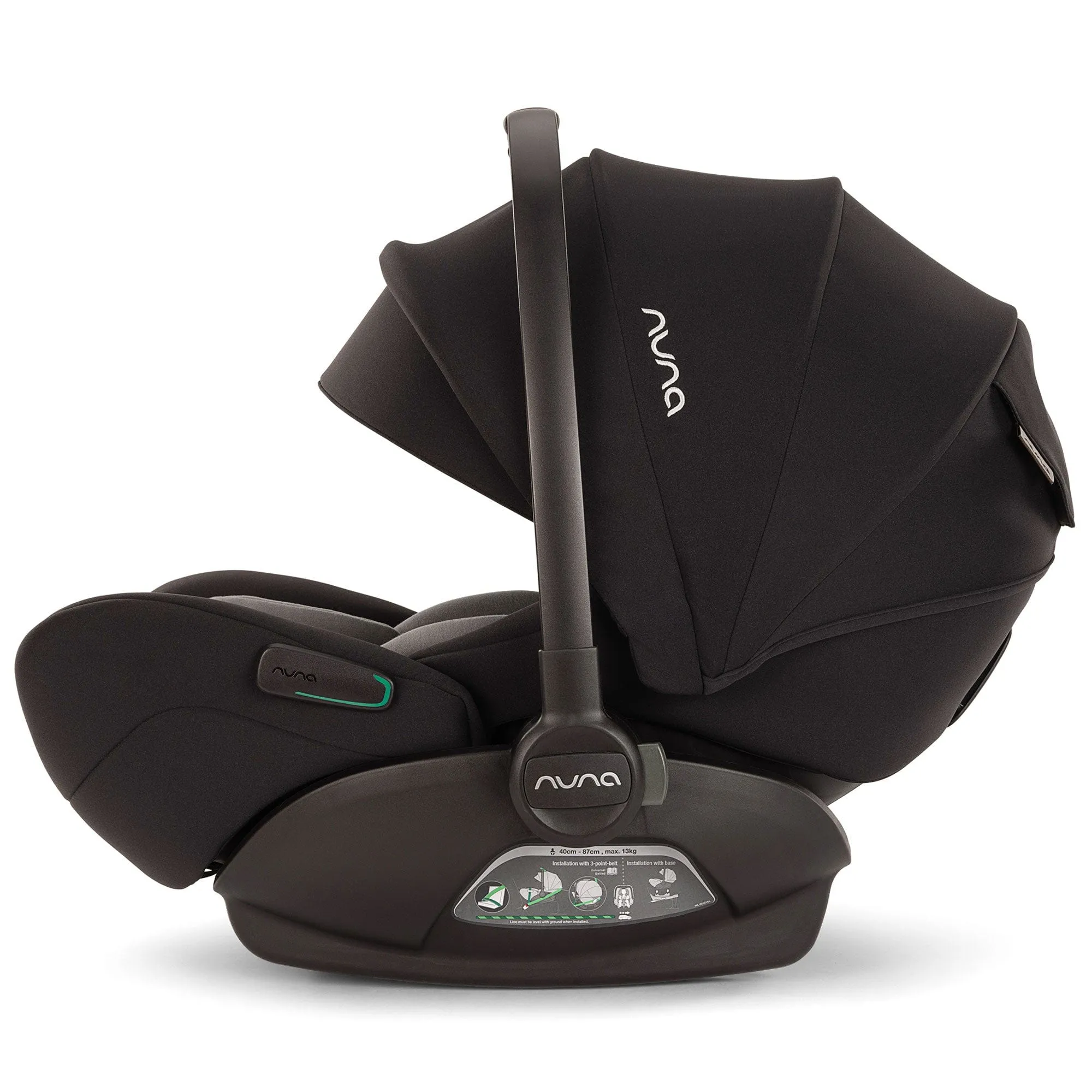 Nuna IXXA Next   ARRA Flex   BASE Curv Bundle - Caviar