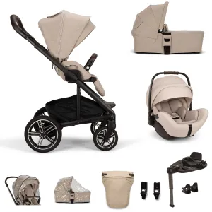 Nuna MIXX Next & ARRA Flex & BASE Curv Bundle - Biscotti