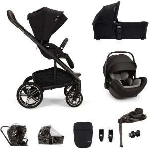 Nuna MIXX Next & ARRA Flex & BASE Curv Bundle - Caviar