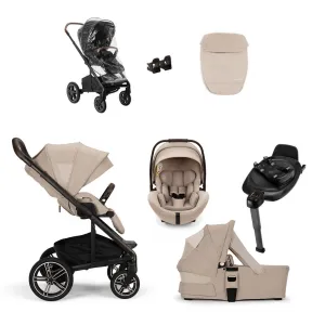 Nuna MIXX Next & ARRA Flex Travel System - Biscotti