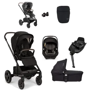 Nuna MIXX Next & ARRA Next Bundle - Caviar (Chocolate Leatherette)