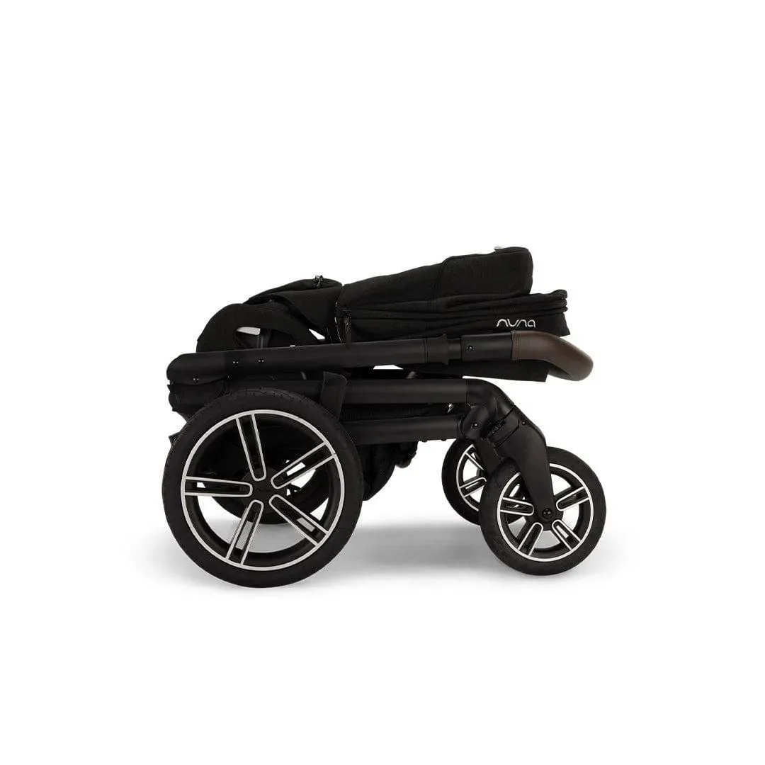 Nuna MIXX Next & PIPA Next Bundle - Caviar (Chocolate & Tan Leatherette)