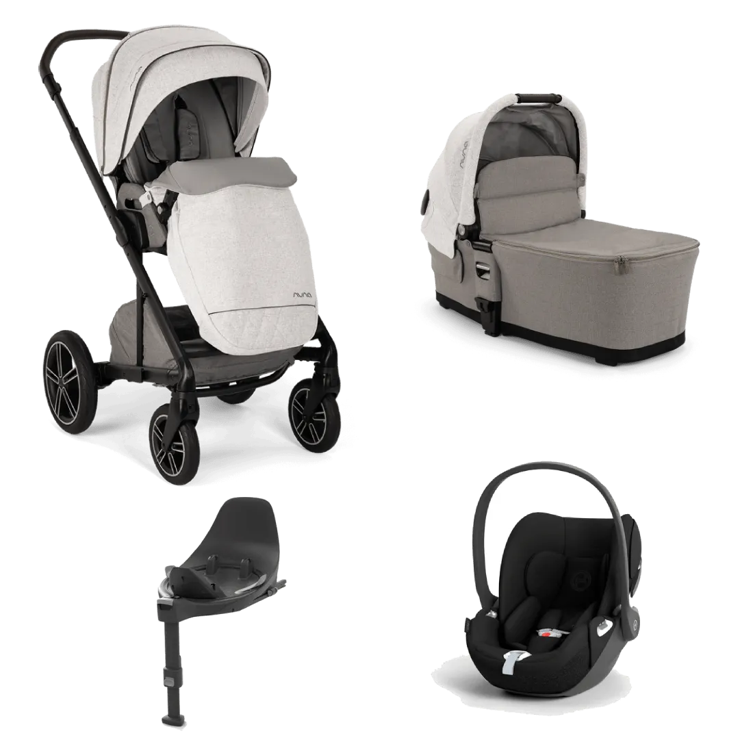 Nuna MIXX Next (Cloud T) Travel System - Mineral