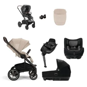 Nuna MIXX NEXT Generation CARI Travel System in Biscotti