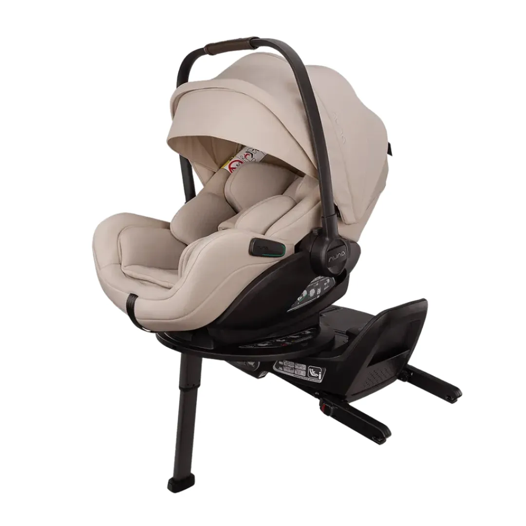 Nuna Mixx Next   Mixx Next Carry Cot   Arra Flex   Base Curv Travel System - Biscotti