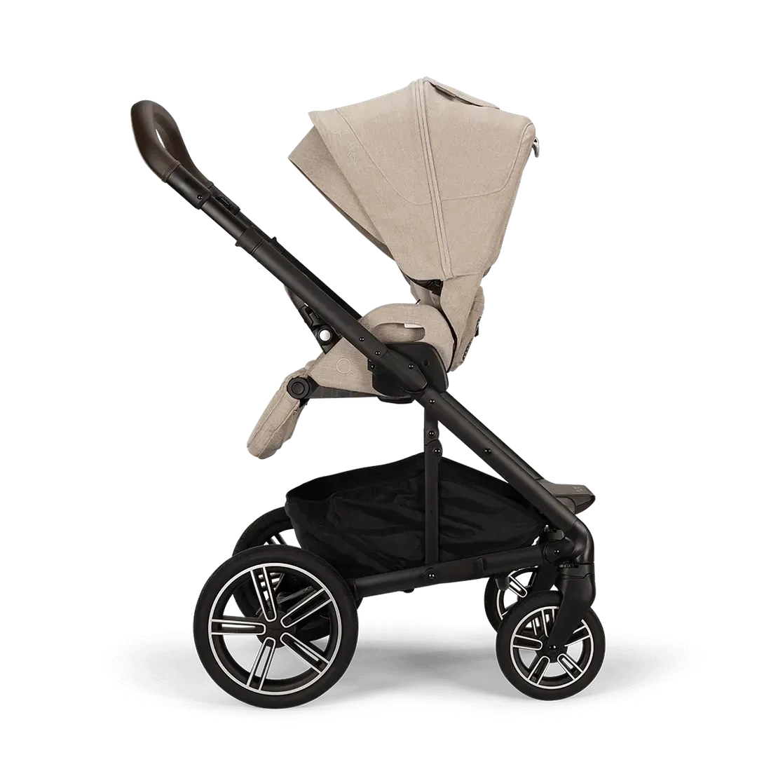 Nuna Mixx Next   Mixx Next Carry Cot   Arra Flex   Base Curv Travel System - Biscotti