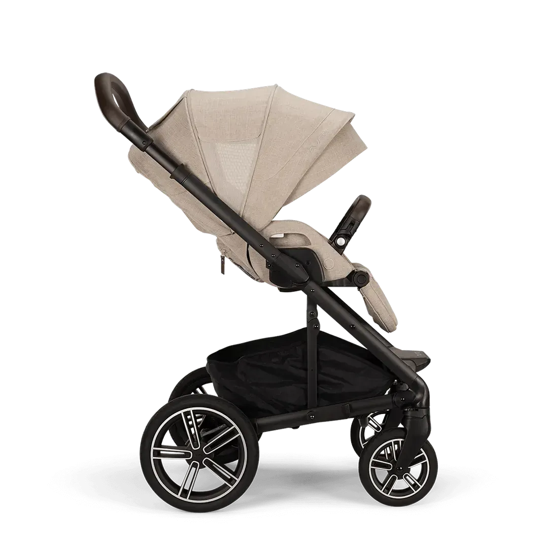 Nuna Mixx Next   Mixx Next Carry Cot   Arra Flex   Base Curv Travel System - Biscotti