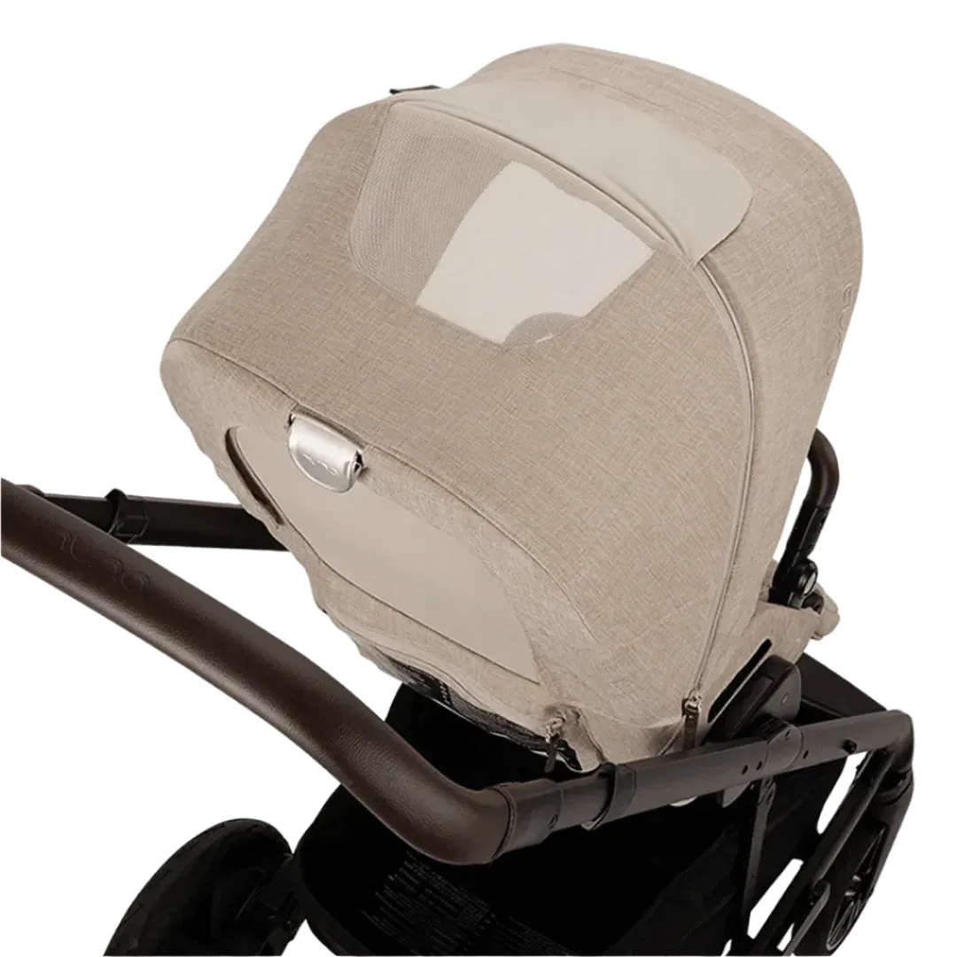 Nuna Mixx Next   Mixx Next Carry Cot   Arra Flex   Base Curv Travel System - Biscotti