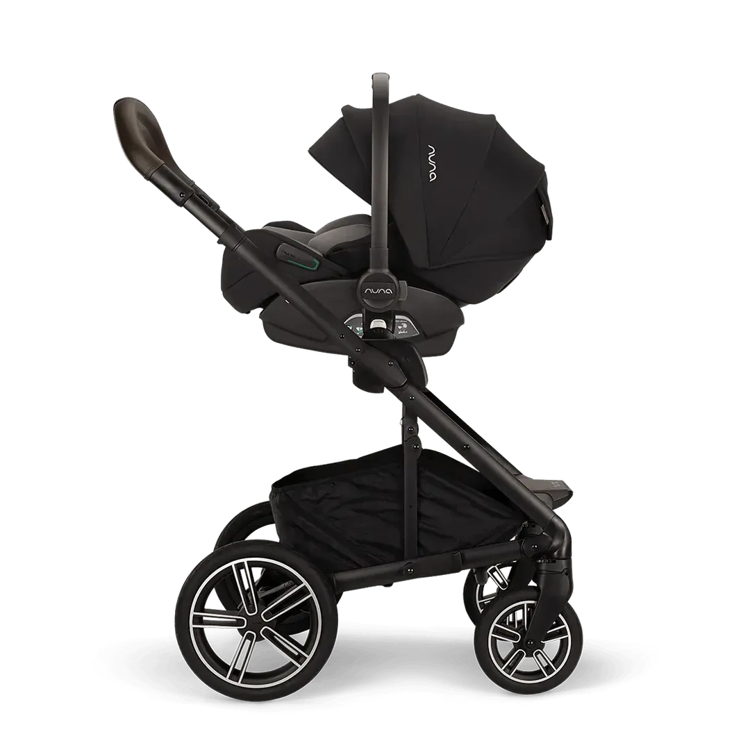 Nuna Mixx Next   Mixx Next Carry Cot   Arra Flex   Base Curv Travel System - Caviar