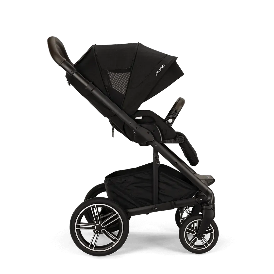 Nuna Mixx Next   Mixx Next Carry Cot   Arra Flex   Base Curv Travel System - Caviar