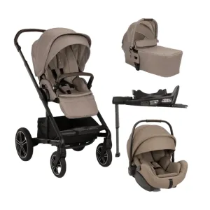 Nuna Mixx Next   Mixx Next Carry Cot   Arra Flex   Base Curv Travel System - Cedar