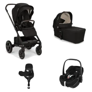 Nuna MIXX Next (Pebble 360 PRO2) Travel System - Caviar (Chocolate Leatherette)
