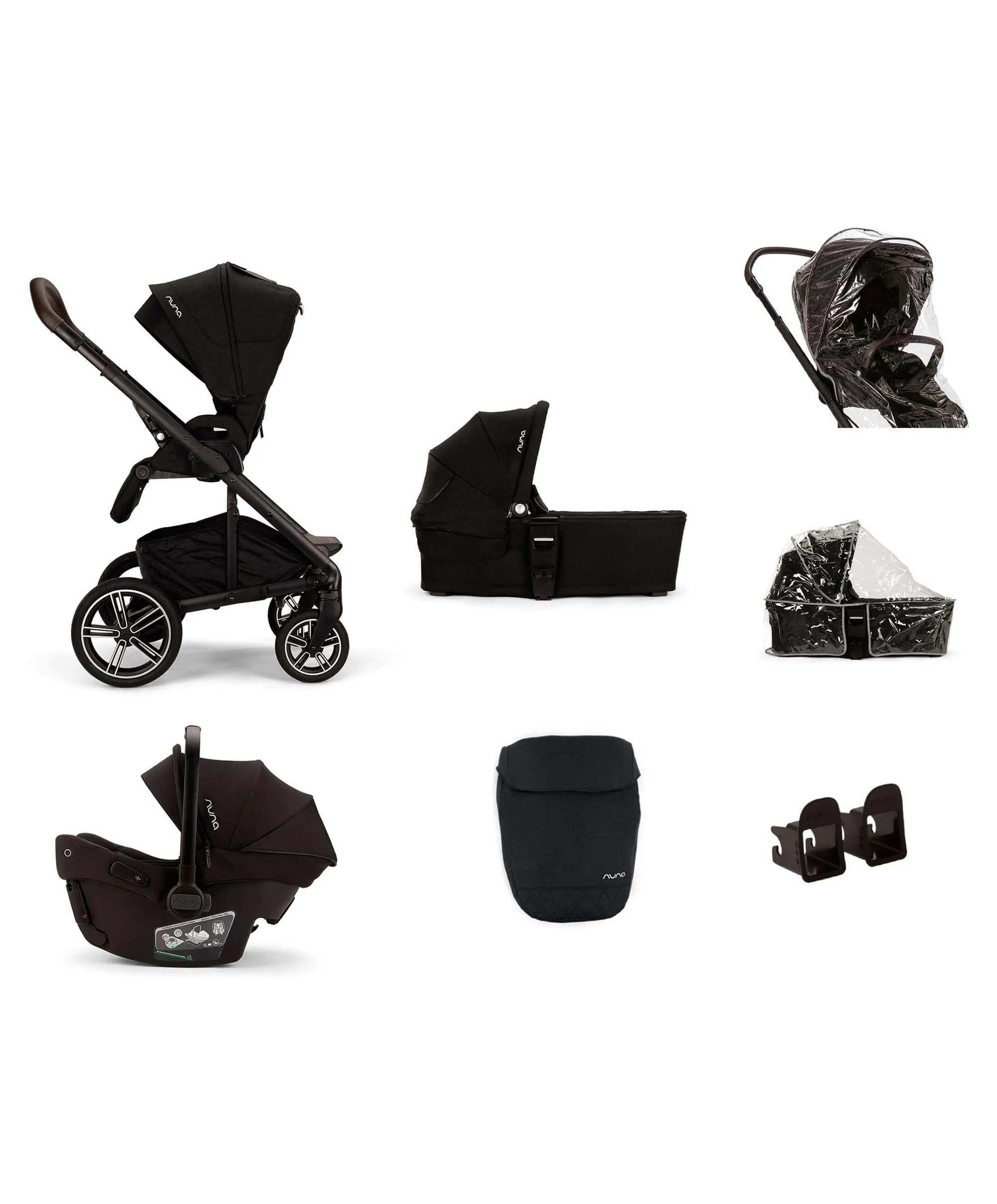 Nuna MIXX Next Urbn Bundle with PIPA Urbn Car Seat - Caviar