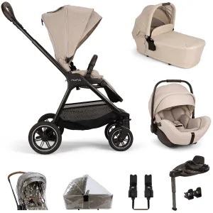 Nuna TRIV Next & ARRA Flex & BASE Curv Bundle - Biscotti