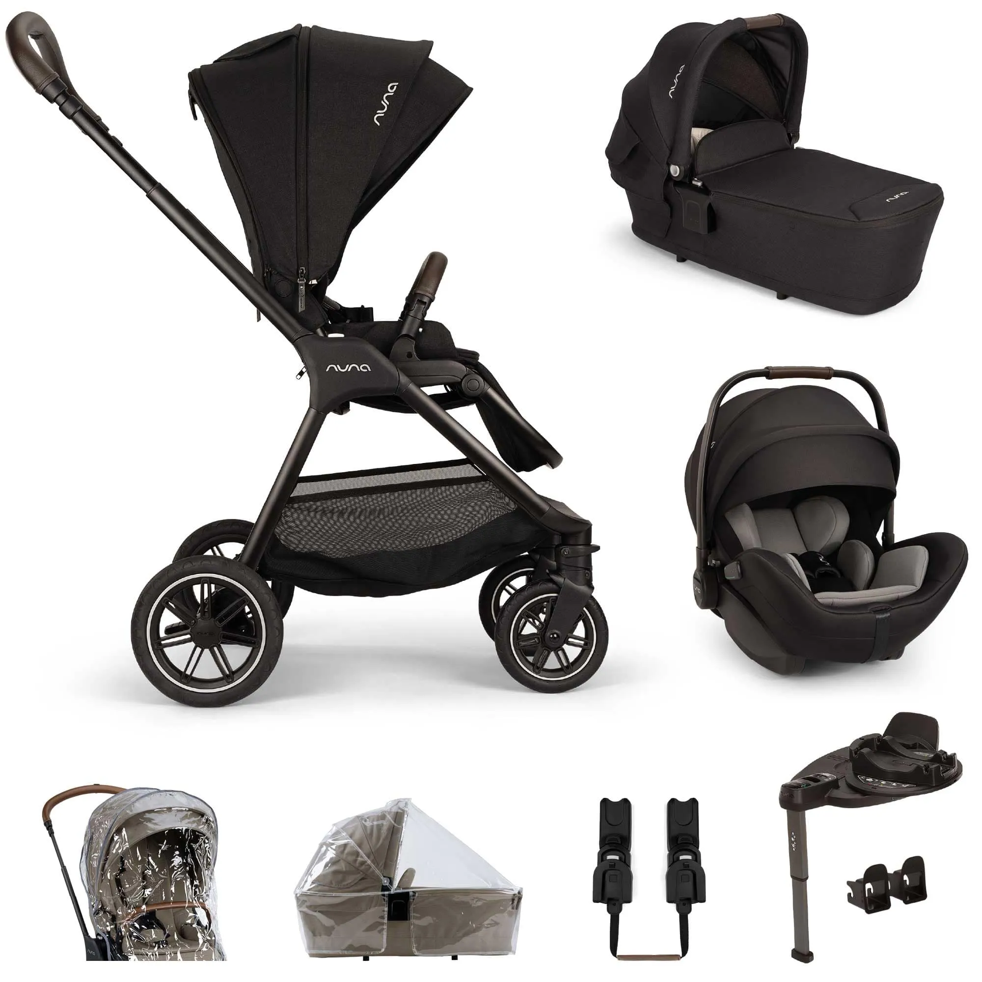 Nuna TRIV Next & ARRA Flex & BASE Curv Bundle - Caviar