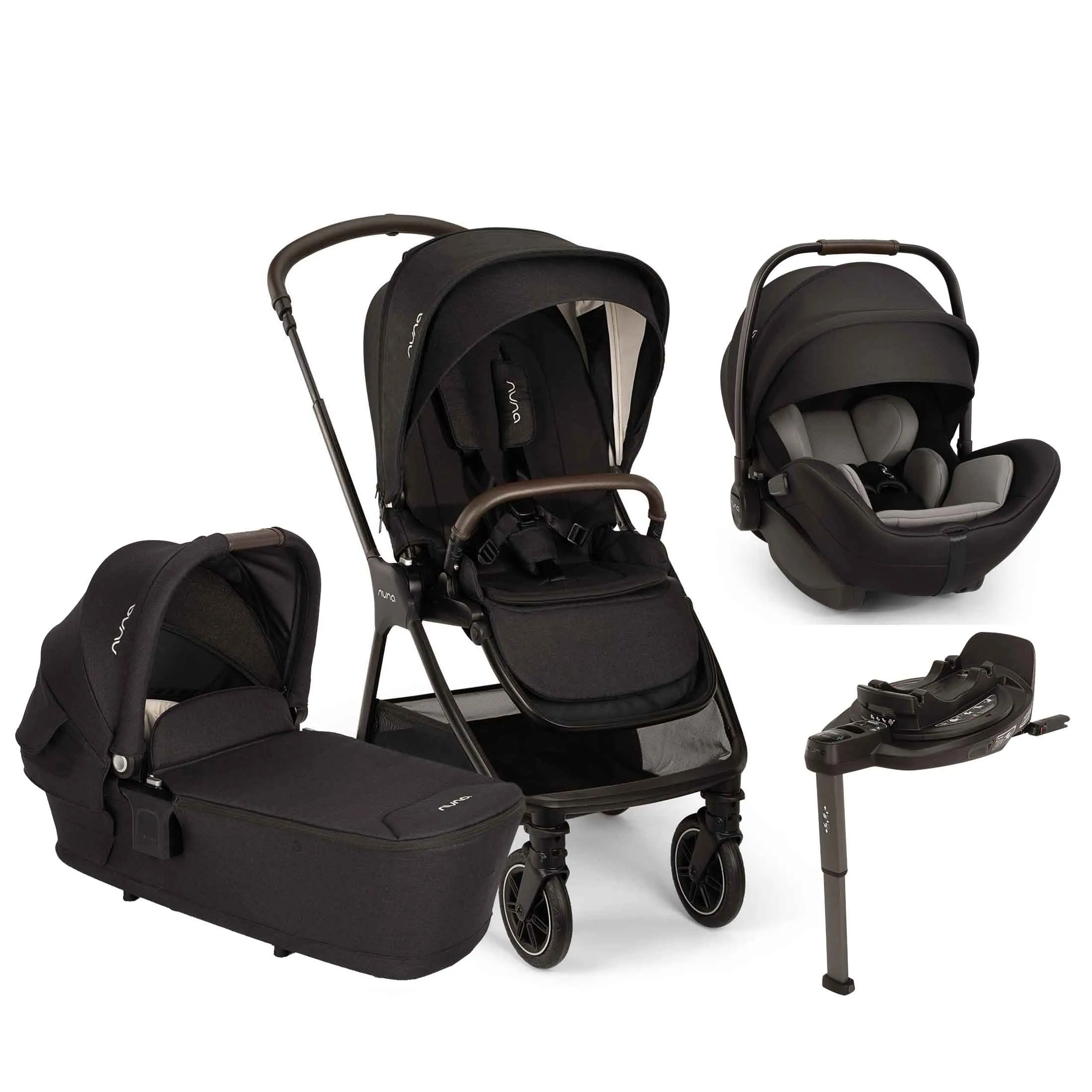 Nuna TRIV Next & ARRA Flex & BASE Curv Bundle - Caviar