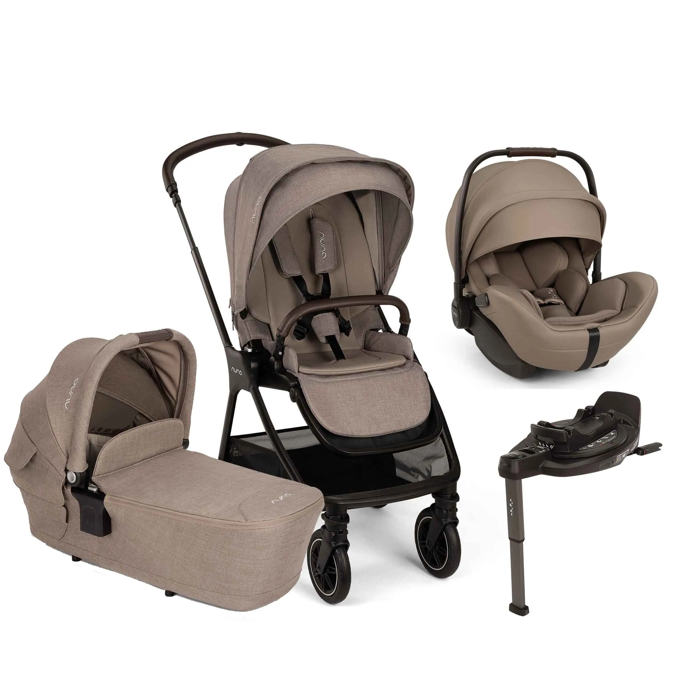 Nuna TRIV Next & ARRA Flex & BASE Curv Bundle - Cedar