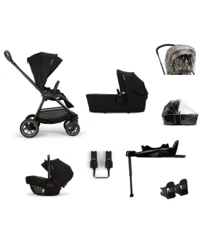 Nuna Triv Next Pushchair 4 Piece Travel Bundle with PIPA Next Car Seat & Base - Caviar