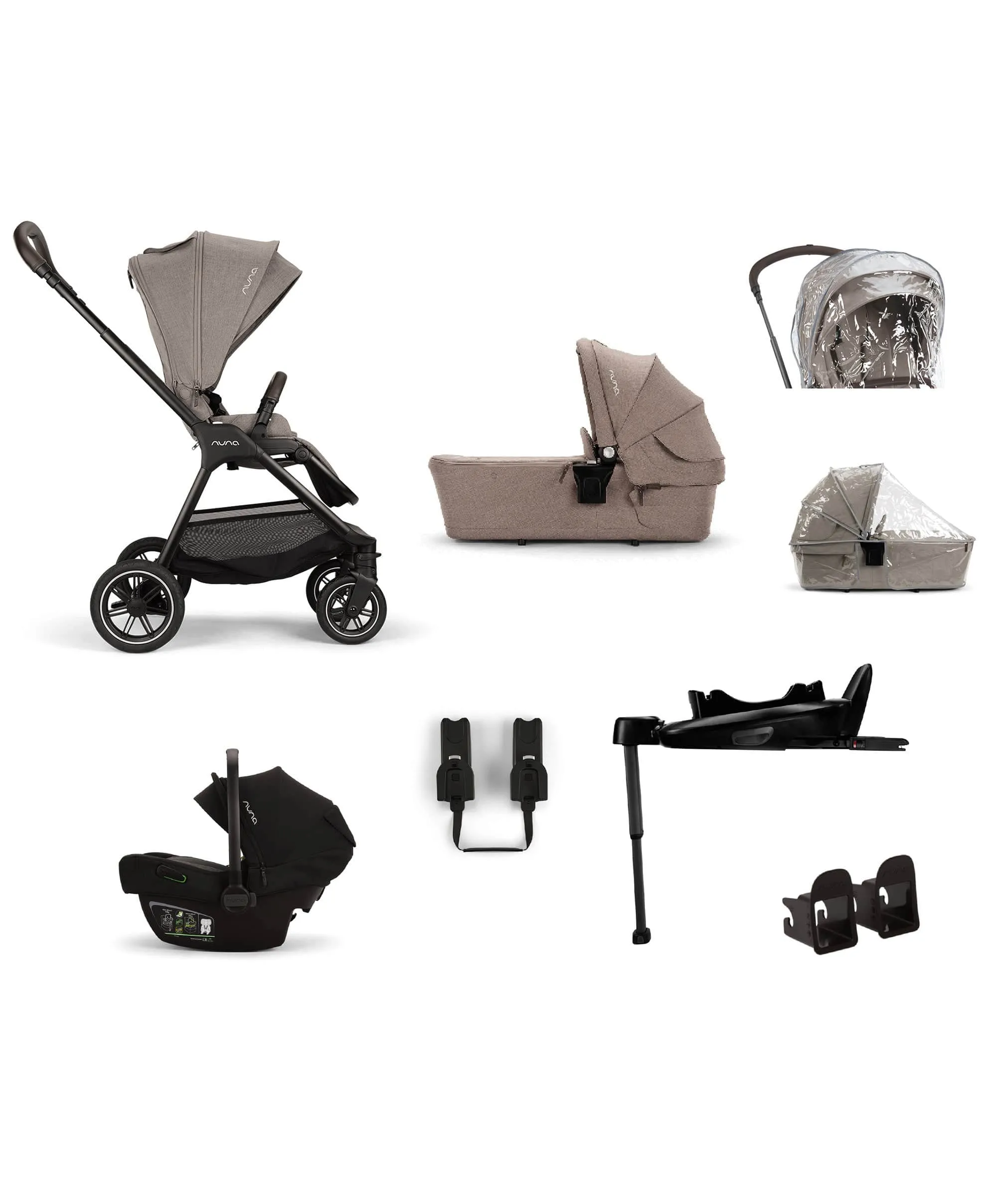 Nuna Triv Next Pushchair Bundle with PIPA Next Car Seat & Base - Cedar