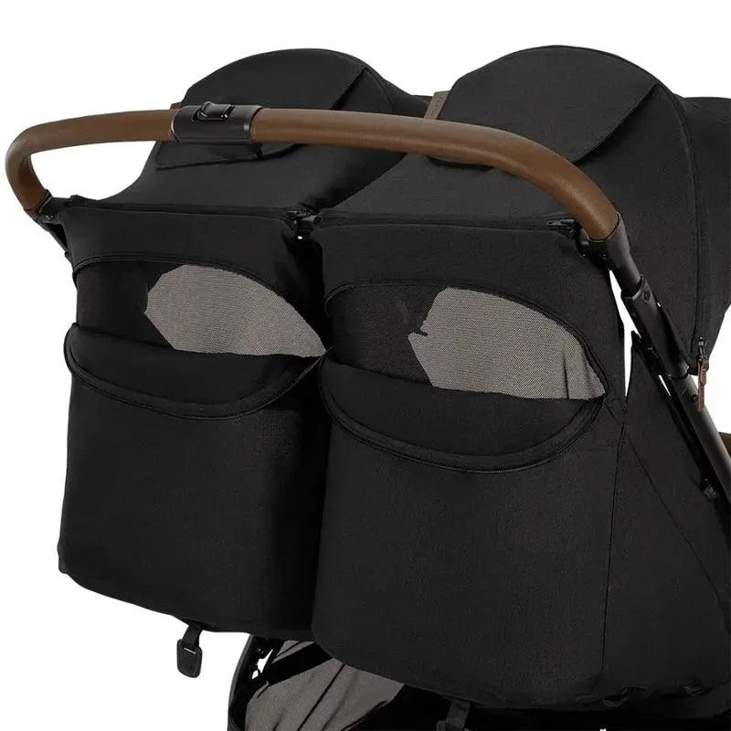 Nuna TRVL Dubl Baby Double Stroller - Caviar
